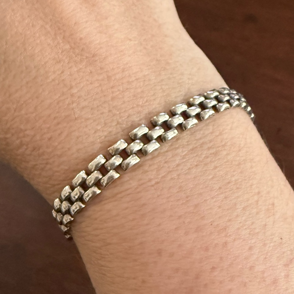 Solid Sterling Silver Weave Bracelet - image 7